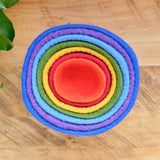 Round Felted Nesting Bowls - Set of 7 - Primary