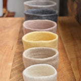 Round Felted Nesting Bowls - Neutrals - Set of 7