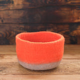 Two Tone 7 Piece Round Nesting Felt Baskets