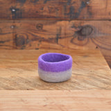 Two Tone 7 Piece Round Nesting Felt Baskets