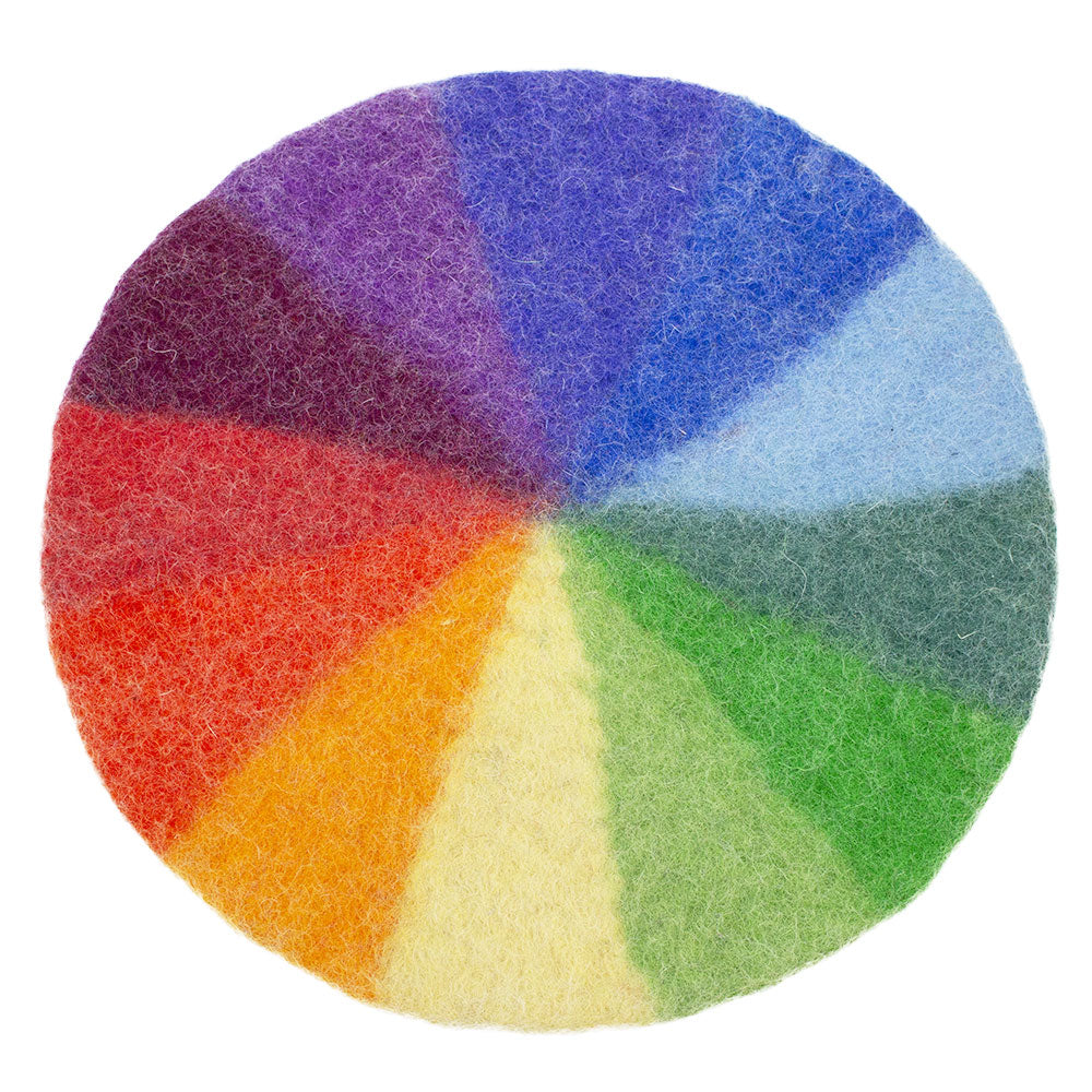 Felted Color Wheel Rainbow Mat