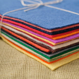 Wool Felt - Bundle of 18 - 8.5" x 12" Sheets