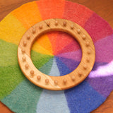 Round Weaving Peg Loom, 12", Finished