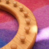 Round Weaving Peg Loom, 12", Finished
