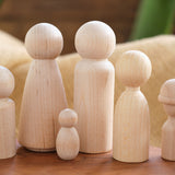 Wooden Craft Peg Dolls - Select Individually