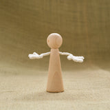 Craft Peg Doll with Armhole and 2 Pipe Cleaners