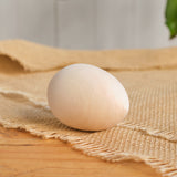 Linden Wood Flat Bottom Egg - 2 3/4" Tall