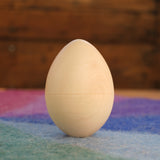 Hollow Wooden Egg - 2 3/4" Tall