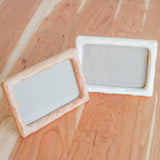 4" x 6" Maple Sculpted Picture Frame with Cardboard Easel Backing - Glass or Plexiglass