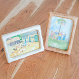 4" x 6" Maple Sculpted Picture Frame with Cardboard Easel Backing - Glass or Plexiglass