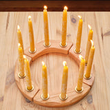 Cherry Birthday Ring Set with Removable Brass Candle Cups and 12, 5 inch candles