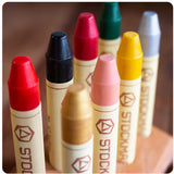 Stockmar Stick Crayons, 8 Supplemental Colors with Gold and Silver