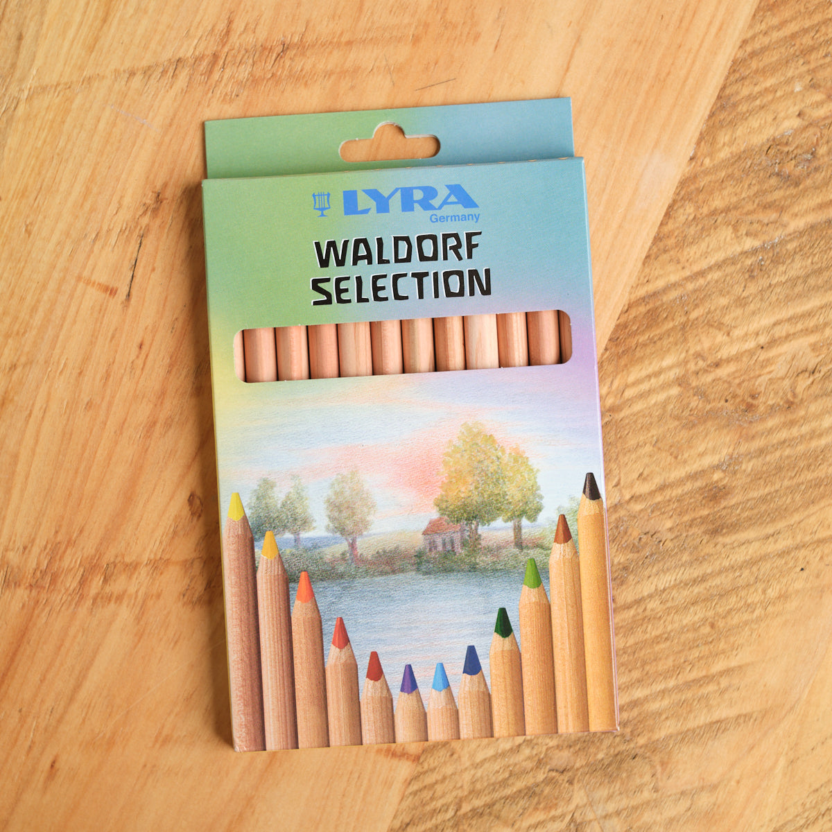 Lyra Super Ferby Colored Pencils, Set of 6 or 12, Waldorf Selection, Unlacquered Triangular Barrel