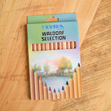 Lyra Super Ferby Colored Pencils, Set of 6 or 12, Waldorf Selection, Unlacquered Triangular Barrel