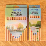 Lyra Super Ferby Colored Pencils, Set of 6 or 12, Waldorf Selection, Unlacquered Triangular Barrel