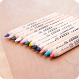 Lyra Ferby (Short) Colored Pencils, Set of 12, 4.75" Unlacquered Triangular Barrel