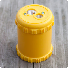 Lyra Two-Hole Solid Drum Pencil Sharpeners - 2 Size Holes - 4 Color Options