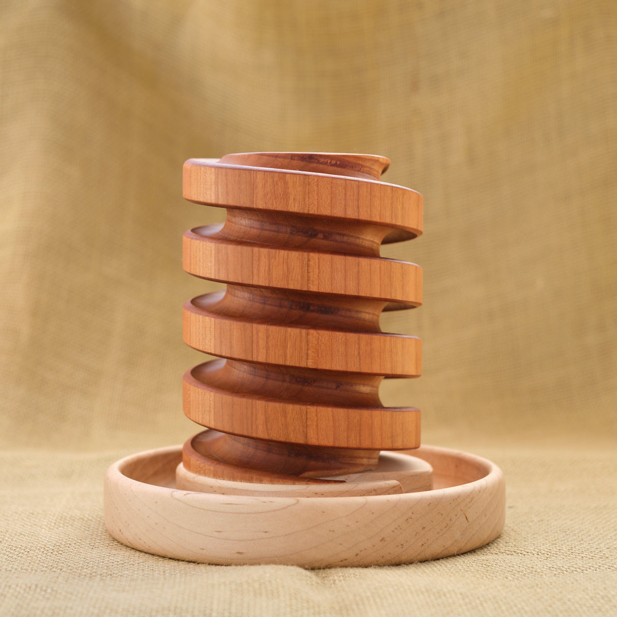 Wood Desktop Marble Run Pencil Holder - Four wood options