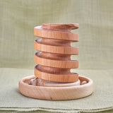 Wood Desktop Marble Run Pencil Holder - Maple & Cherry Base