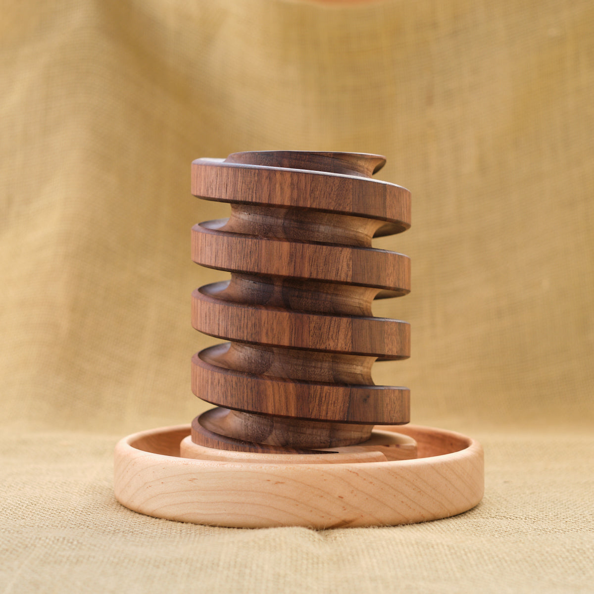 Wood Desktop Marble Run Pencil Holder - Four wood options