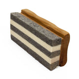 Camden Rose Felt Chalkboard Eraser - Gray & White Stripe