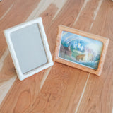 5" x 7" Maple Sculpted Picture Frame with Cardboard Easel Backing - Glass or Plexiglass