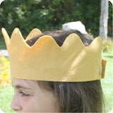 Wool Felt Gold Birthday/ Dress Up Crown