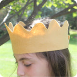 Wool Felt Gold Birthday/Dress Up Crown