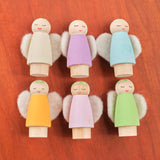 Pastel Peg Angels, Set of 6