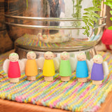 Vibrant Peg Angels, Set of 6