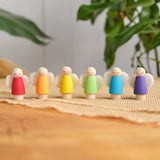 Vibrant Peg Angels - Set of 6