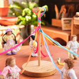 May Pole Decoration with Silk Ribbon