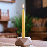 Six 5" Hand-Dipped Pure Beeswax Taper Candles, (1/2" x 5") - for Star Holder