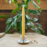 Two 10" Hand-Dipped Pure Beeswax Taper Candles (7/8" x 10")