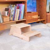 Maple Wood Folding Step Stool/Chair, 7 1/2" High Seat