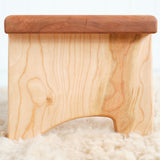 Cherry Step Stool Bench, 9" or 14" Tall