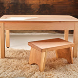 Step Stool Bench, 9" High, Cherry (solid top)