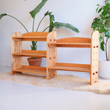 32" Adjustable Cherry Wood Shelving Unit/Bookcase + Add-on Parts