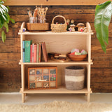 Solid Back Maple Wood Bookshelf