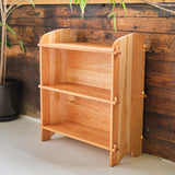 Handmade Solid Cherry Wood Solid Back Bookshelf Shelving Unit - 34" Tall - 3 Shelves