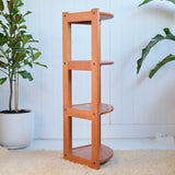 Corner Shelving - 4 Tier Open Shelving - Cherry Wood - 44 3/4" height x 15" sides width