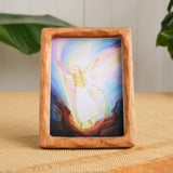 5" x 7" Cherry Wood Sculpted Picture Frame with Cardboard Easel Backing