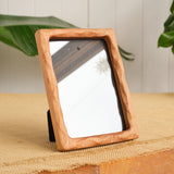 5" x 7" Cherry Wood Sculpted Picture Frame with Cardboard Easel Backing