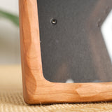 5" x 7" Cherry Wood Sculpted Picture Frame with Cardboard Easel Backing
