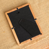 5" x 7" Cherry Wood Sculpted Picture Frame with Cardboard Easel Backing