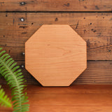 Cherry Wood Octagon Cutting Board / Platter - 9" x 9"