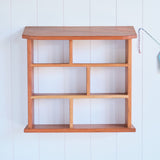 Curio Wall Shelf - House Design - All Cherry Wood - 17" H x 18" W x 5" D