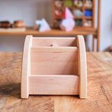 Maple Wood Pencil Holder / Desk Accessory Caddy - 5.75" L x 5" H x 5" D