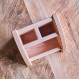 Maple Wood Pencil Holder / Desk Accessory Caddy - 5.75" L x 5" H x 5" D