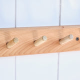 Cherry Wood Coat Rack (Playroom Rack) 24" long